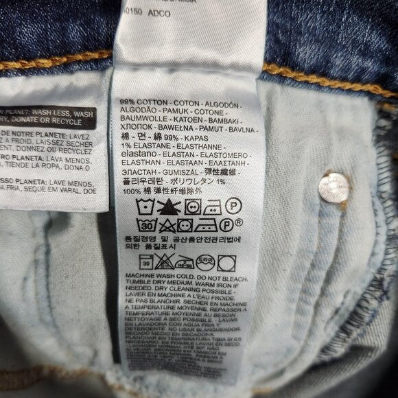 Levis 505 Jeans Mens 34x30 Blue Denim Straight Leg Regular Fit Classic Zip Fly‎ - Picture 15 of 16